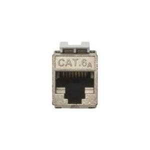 DIGITUS keystone-modul Cat-6A skærmet - 24 dele - RJ45 - designegnet - 500 MHz 10GBase-T - værktøjsfri samling