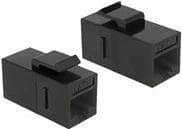 Delock Keystone Module RJ45 jakki > RJ45 liitin Cat.6 UTP musta 25 kpl