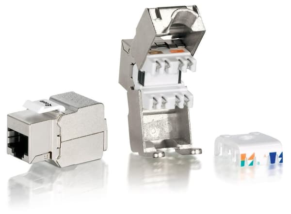 EQUIP 8 x Keystone Jack Cat.6 fuldt skærmet stik uden værktøj (767211)