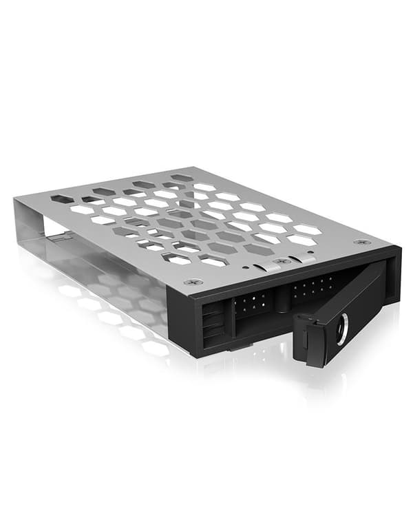 ICY BOX tilbehørsholder egnet til IB-2212SSK, IB-2213SSK, IB-2242SSK til 1x 2,5 tommer SATA/SAS HDD/SSD, sort, 22070 Sort, Metallic