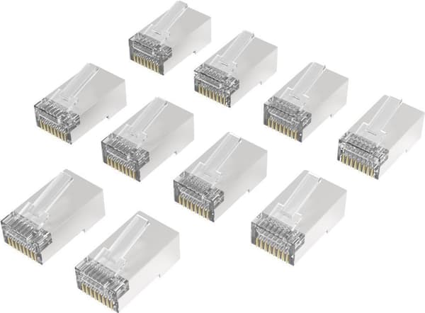 Hama verkkoliitin, CAT-6a, 10 Gbit/s, suojattu, 10 kpl (00300028)