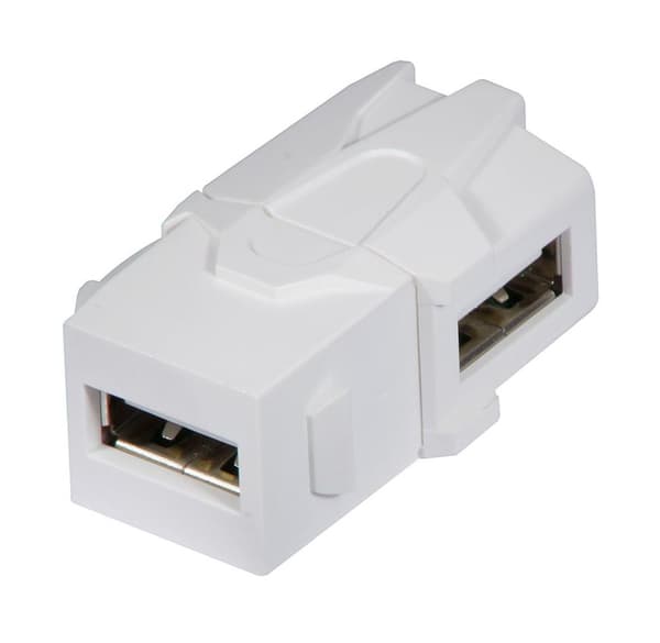 LINDY Modular AV Face Plate System Snap-in Keystone-modul - Modulär slide-in (koppling) - USB (60491)