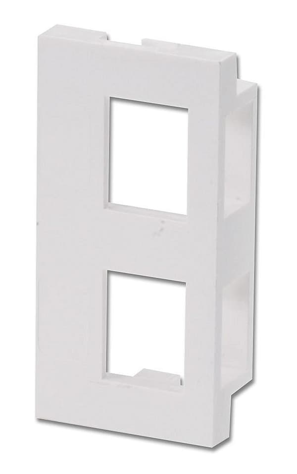 LINDY Modular AV Face Plate System Dubbla Snap-in Block – Modular Faceplate Snap-In – 2 portar (Pack med 4) (60552)