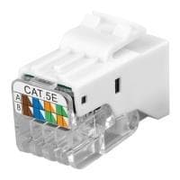 Wentronic Goobay CAT 5e KeyStone RJ45 Jack, UTP uskærmet, 100 MHz - tilslutning: SNAP-IN uden værktøj (95739)