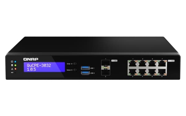 QNAP QuCPE-3032-C3558R-8G - Virtualiseringsapparat - 10 GigE, 2.5 GigE - pilvihallinta - työpöytätietokoneet