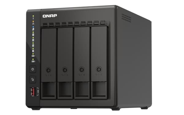 QNAP TS-453E - NAS-server - 4 brønner - 24 TB - SATA 6Gb/s - HDD 8 TB x 4 - RAID RAID 0, 1, 5, 6, 10, 50, JBOD, 60 - RAM 8 GB - 2.5 Gigabit Ethernet