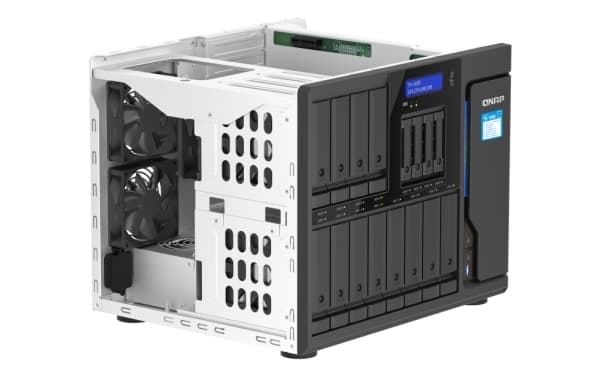 QNAP TS-1655 - NAS-server - 16 brønner - SATA 6Gb/s - RAID RAID 0, 1, 5, 6, 10, 50, JBOD, 60 - RAM 8 GB - 2.5 Gigabit Ethernet - iSCSI støtte