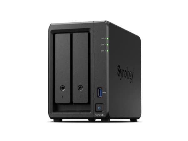 Synology Disk Station DS723+ - NAS-palvelin - 2 paikkaa - RAID 0, 1, JBOD - RAM 2 Gt - Gigabit Ethernet - iSCSI-tuki