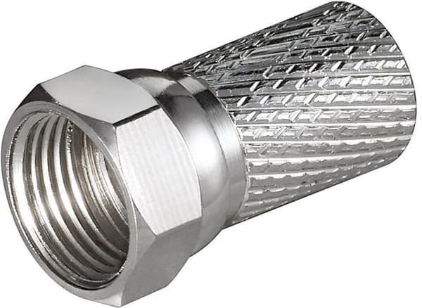 Skrue F-stik til 7,5 mm kabel / lige