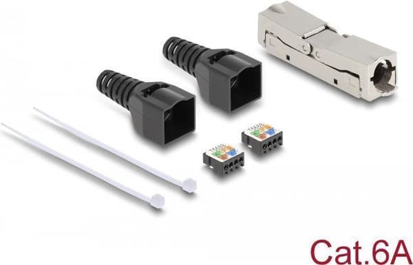Delock RJ45-stik LSA til LSA med anti-knæk ærme Cat.6A uden værktøj (87064)