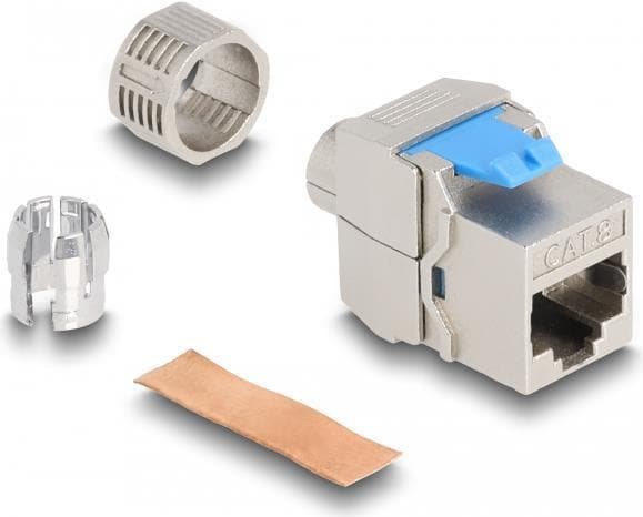 Delock Keystone Modul RJ45 jack til LSA Cat.8.1 værktøjsfri (87059)