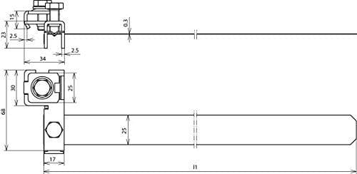 DEHN BRS 27.89 AK1X10 2X6.8 V2A - rørklemme - rustfrit stål - rustfrit stål (540103)