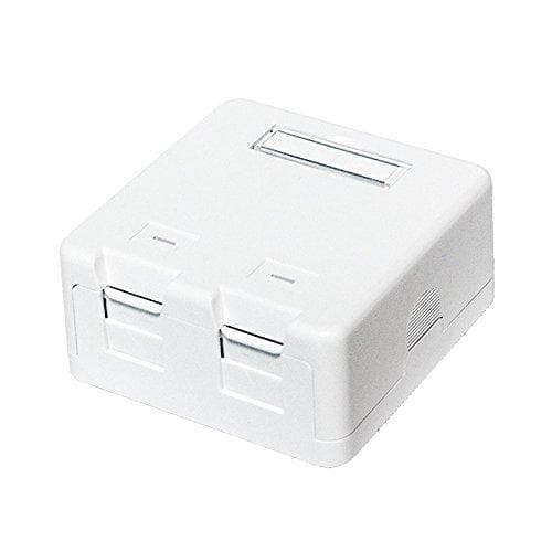 DS-IT LogiLink - asennuslaatikon verkkoliitäntä - valkoinen - 2 porttia (DS-KC-MB2)