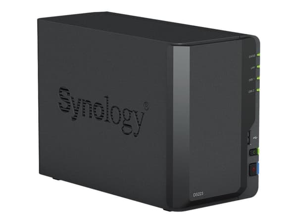Synology Disk Station DS223 - NAS-server - 2 fack - SATA 6Gb/s - RAID RAID 0, 1, JBOD - RAM 2 GB - Gigabit Ethernet - iSCSI support