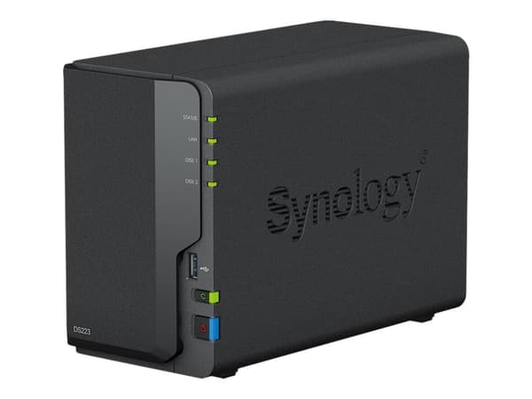 Synology Disk Station DS223 - NAS-server - 2 fack - SATA 6Gb/s - RAID RAID 0, 1, JBOD - RAM 2 GB - Gigabit Ethernet - iSCSI support