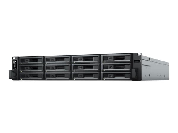 Synology RX1223RP Expansion Unit - Kabinett för lagringsenheter - 12 fack (SATA) - kan monteras i rack - 2U - för Synology HAT5300, RKS-02, SAT5210 Svart