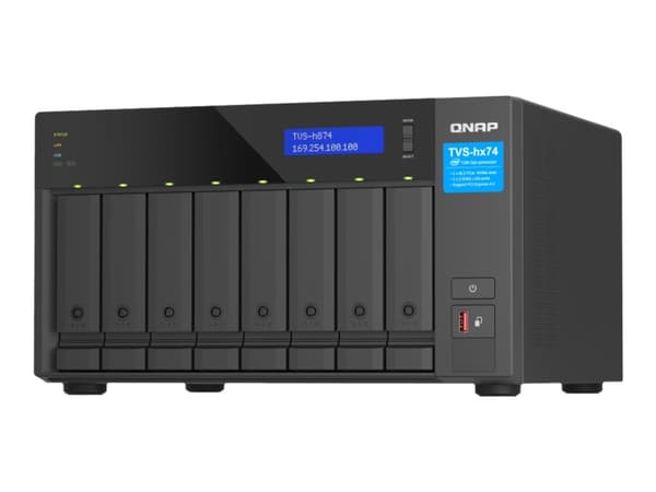 QNAP TVS-h874, NAS, Tower, Intel® Core™ i7, Musta musta