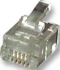 Pikkukuva 2 / 2: EFB-Elektronik Modulaarinen Plug RJ11 37516.1 100 mm (100 kpl pakkaus) Rundkbl. ungesch. Modulaarinen liitin 4049759134532