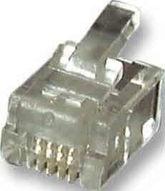 EFB-Elektronik Modulaarinen Plug RJ11 37516.1 100 mm (100 kpl pakkaus) Rundkbl. ungesch. Modulaarinen liitin 4049759134532