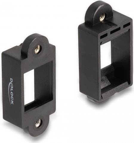 Delock Keystone-montering til montering med skrueforbindelse sort (87684)