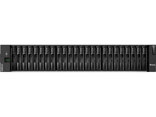 Lenovo ThinkSystem DE4000F 2U24 SFF-styrenhetskåp - Hårddiskar - 24 fack (SAS-3) - iSCSI (10 GbE), iSCSI (25 GbE) (extern) - rackversion - 2U
