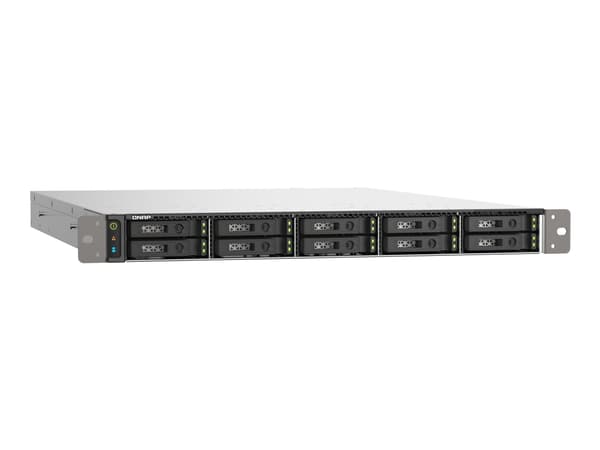 QNAP TS-h1090FU - NAS-server - 10 fack - kan monteras i rack - SATA 6Gb/s / PCIe (NVMe) / U.2 - RAID RAID 0, 1, 5, 6, 10, 50, JBOD, 60 - RAM 128 GB -