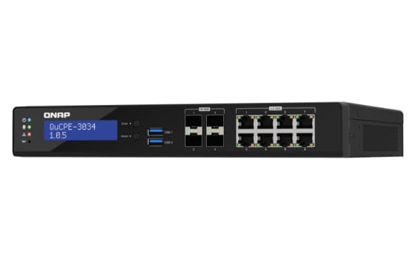 QNAP QuCPE-3034 - Virtualiseringsapparat - 10GbE, 2.5GbE - molnhanterad - kan monteras i rack