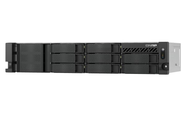 QNAP TS-855eU-8G 8-bay short depth rackmount NAS Intel Atom C5125 8C 2.8GHz 8GB RAM 2x2.5GbE 2xM.2 2280 2xPCIe Gen3 redundant PSU