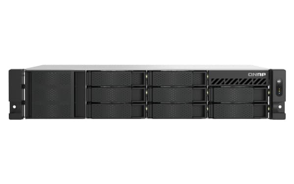 QNAP TS-855eU-8G 8-bay short depth rackmount NAS Intel Atom C5125 8C 2.8GHz 8GB RAM 2x2.5GbE 2xM.2 2280 2xPCIe Gen3 redundant PSU