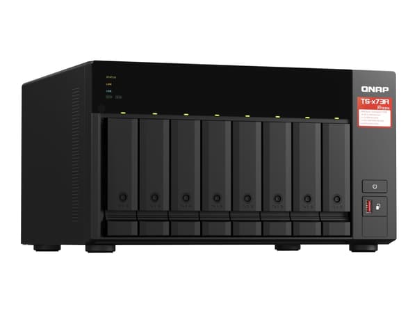 QNAP TS-873A, NAS, Tower, AMD Ryzen, V1500B, 64 TB, Antrasitt