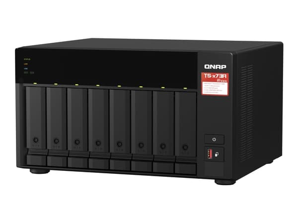 QNAP TS-873A, NAS, Tower, AMD Ryzen, V1500B, 64 TB, Antrasitt