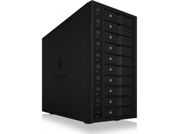 RaidSonic IB-3810-C31, HDD-kabinett, 3.5", SATA, Serial ATA II, Serial ATA III, 10 Gbit/s, Hot-swap, Sort Sort