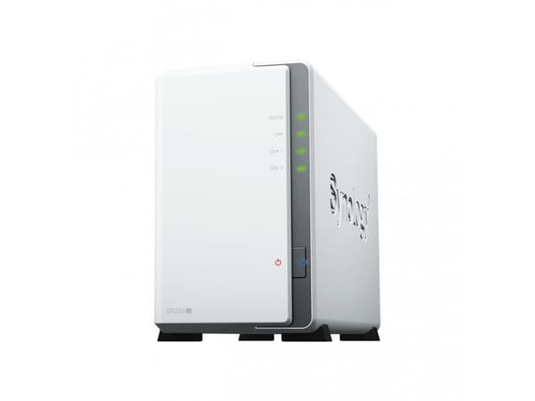 Synology DS223j NAS System 2-Bay 8 TB inkl. 2x 4 TB Synology HDD HAT3300-4T Hvit