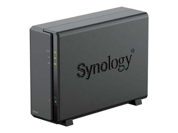 Synology Disk Station DS124 - NAS-server - RAM 1 GB - Gigabit Ethernet - iSCSI støtte Sort