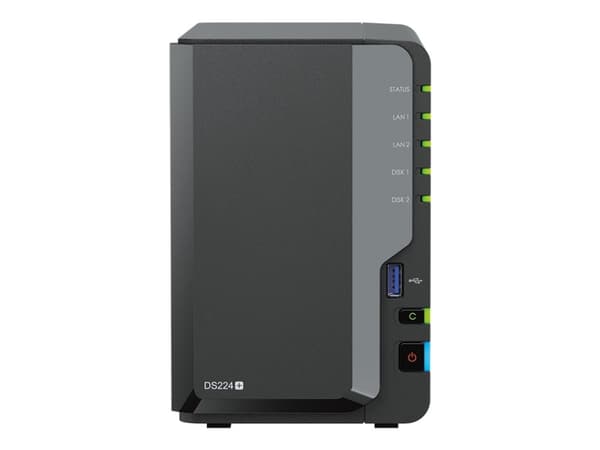 Synology Disk Station DS224+ - NAS-server - RAID RAID 0, 1, JBOD - RAM 2 GB - Gigabit Ethernet - iSCSI support