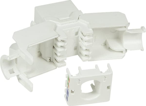 DS-IT LogiLink KeystonJack RJ45 Cat.6A 10G Suojaamaton 180° työkaluton ohut tyyppi - Modulaarinen tulo - RJ-45 (DS-KC-UTP6A-TL-W)