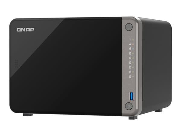 QNAP TS-AI642 - NAS-server - 6 brønner - SATA 6Gb/s - RAID RAID 0, 1, 5, 6, 10, 50, JBOD - RAM 8 GB - Gigabit Ethernet / 2.5 Gigabit Ethernet - iSCSI Sort