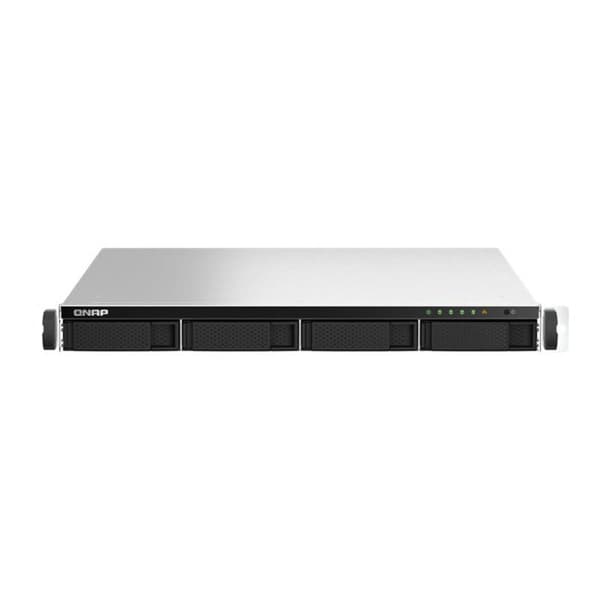 NAS Rack Server 1U - QNAP - TS-464U - 4 fack - Intel Celeron N5095 - 8GB RAM Gjuten aluminium, Svart