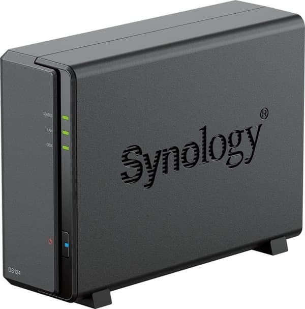 Synology DiskStation DS124, NAS, Desktop, Realtek, RTD1619B, Svart