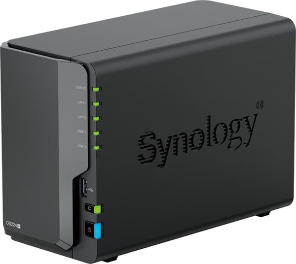 Synology DiskStation DS224+, NAS, pöytäkone, Intel® Celeron®, J4125, musta