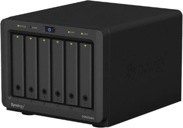 NAS-verkkotallennus Synology DS620SLIM Celeron J3355 2GB RAM Musta