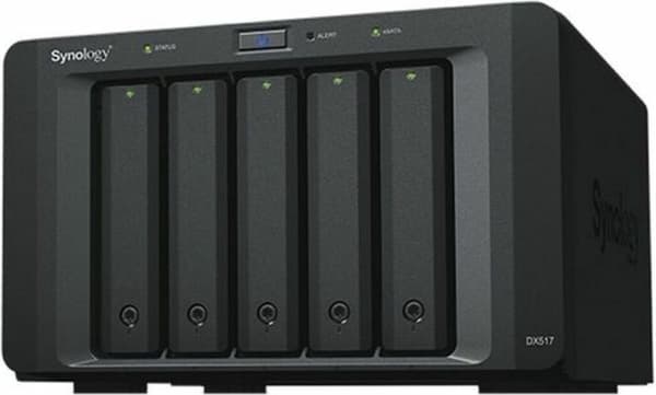 Ulkoinen kovalevy Nas Synology DX517 2,5-3,5 SATA 60 TB musta