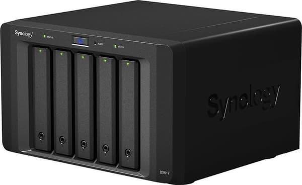 Ulkoinen kovalevy Nas Synology DX517 2,5-3,5 SATA 60 TB musta