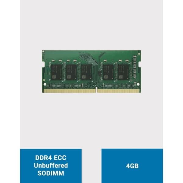 Minneutvidgning - SYNOLOGY - 4GB DDR4 ECC Minskt buffrad SODIMM - Kompatibel med NAS Serie 22 och 23