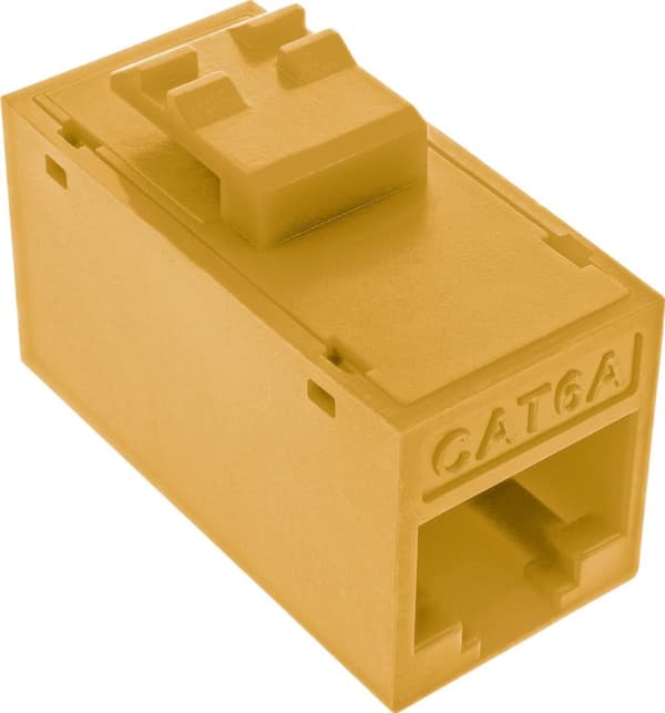 InLine-pakke med 8 Keystone RJ45 fatning/fatning uskærmet Cat.6A gul (76217Y)