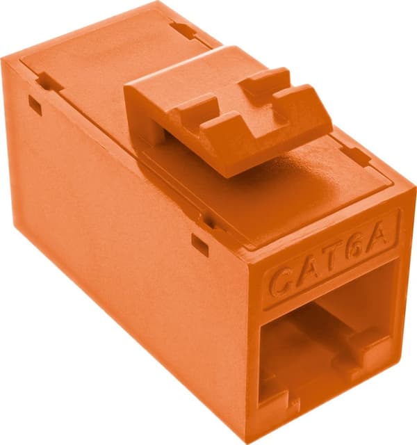 InLine-pakke med 8 Keystone RJ45 fatning/fatning uskærmet Cat.6A orange (76217O)