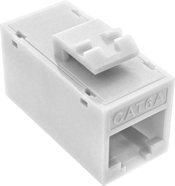 InLine Pack 8 Keystone RJ45-kanta/kanta suojaamaton Cat.6A valkoinen (76217W)