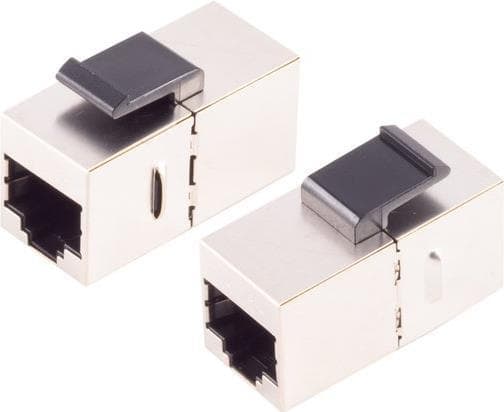 S/CONN nätverksadapter för maximal anslutning RJ-45 keystone-kontakt, kat. 6, STP, 24 stycken (08-10008)