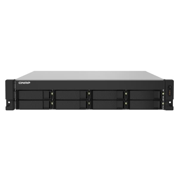 Lagringsserver (NAS) - QNAP - TS-832PX-4G - fyrkärnig 1,7 GHz - 2 portar 10GbE SFP+ och 2,5GbE RJ45 Gjuten aluminium, Svart