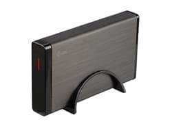 MYSAFE Advanced 3,5" USB 3.0 Obudowa zewnętrzna na dyski  HDD i SSD SATA I II III czarna aluminiowa Sort, Metallic